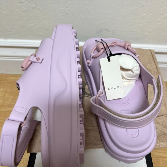 Gucci Interlocking G Platform Sandal Light Pink (Women's) - Picture 3 of 7